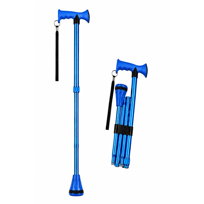 (image for) 2888 Blue Adjustable Folding Walking Stick